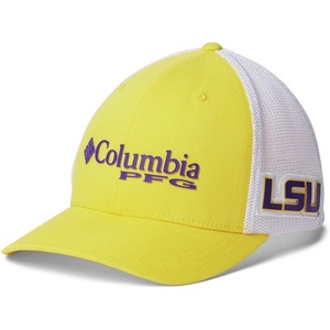 image:imageColumbia NCAA UnisexAdult PFG Mesh Ball Cap LargeXLargeLsu  Collegiate Yellow