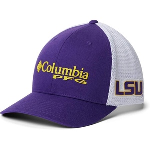 image:imageColumbia NCAA UnisexAdult PFG Mesh Ball Cap LargeXLargeLsu  Vivid Purple