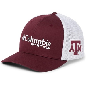 image:imageColumbia NCAA UnisexAdult PFG Mesh Ball Cap LargeXLargeTam  Deep Maroon