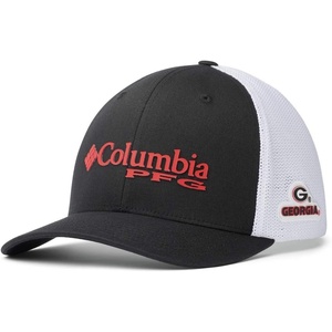 image:imageColumbia NCAA UnisexAdult PFG Mesh Ball Cap LargeXLargeUga  Black