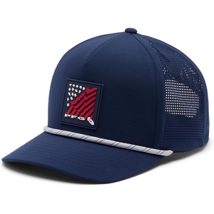 image:imageColumbia Unisex Adult PFG Tidal Pursuit 3D Stretch Snap BackCollegiate NavyAmericana Waves