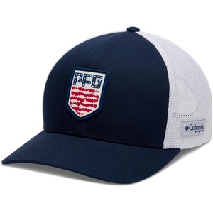 image:imageColumbia Unisex PFG Mesh 3D Stretch Snap BackCollegiate NavyAmericana Badge
