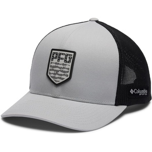 image:imageColumbia Unisex PFG Mesh 3D Stretch Snap BackCool GreyAmericana Badge