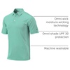 image:imageColumbia Mens Golf Club Invite Polo Omni Wick Lightweight Short Sleeve ShirtElectric Turquoise