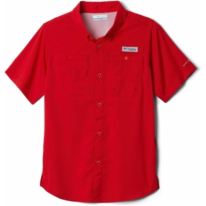 image:imageColumbia Boys PFG Tamiami Short Sleeve ShirtRed Spark