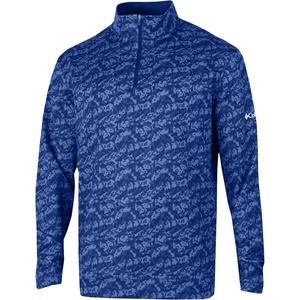 image:imageColumbia Golf Mens OmniWick Printed Wickhams Hills PulloverHoneycomb Azul