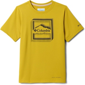 image:imageColumbia Kids Tech Trail Utility Short Sleeve Graphic Crew Little KidBig KidAntique MossDotty Landscape