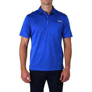 image:imageColumbia Mens Golf Flycaster Pocket Polo Shirt Omni Wick Breathable Short SleeveAzul