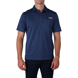 image:imageColumbia Mens Golf Flycaster Pocket Polo Shirt Omni Wick Breathable Short SleeveCollegiate Navy