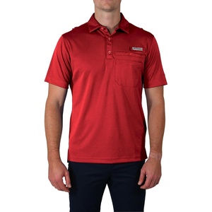 image:imageColumbia Mens Golf Flycaster Pocket Polo Shirt Omni Wick Breathable Short SleeveIntense Red