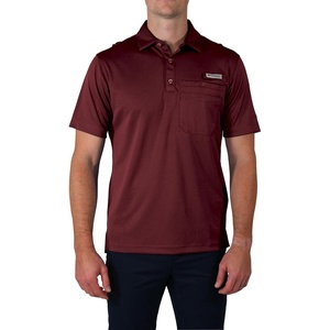 image:imageColumbia Mens Golf Flycaster Pocket Polo Shirt Omni Wick Breathable Short SleeveMaroon
