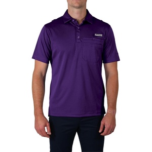 image:imageColumbia Mens Golf Flycaster Pocket Polo Shirt Omni Wick Breathable Short SleevePurple