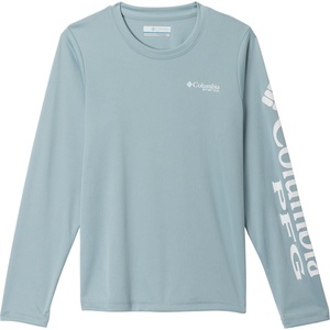 image:imageColumbia boys Terminal Tackle Long Sleeve TeeCrushed BlueWhite Logo