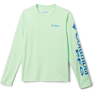 image:imageColumbia boys Terminal Tackle Long Sleeve TeeKey WestVivid Blue Logo