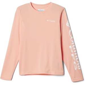 image:imageColumbia boys Terminal Tackle Long Sleeve TeeLight CoralWhite Logo