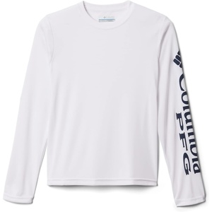image:imageColumbia boys Terminal Tackle Long Sleeve TeeWhiteCollegiate Navy Logo