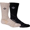 image:imageColumbia Mens Medium Weight Hiking Crew Socks 2PackKhakiCharcoal