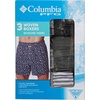 image:imageColumbia Mens Pfg Woven Boxer Short 3 PackShark Freshfish PrintCypress Trout PrintGrey Stripe