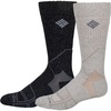 image:imageColumbia Mens Medium Weight Hiking Crew Socks 2PackKhakiCharcoal
