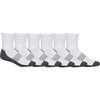 image:imageColumbia Mens Moisture Control Quarter Crew Socks 6PackWhite 6 Pairs