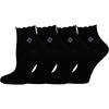 image:imageColumbia Womens Flatknit Textured Quarter Socks 4packBlack