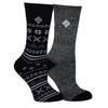image:imageColumbia Womens Fleece Lined Thermal Fleece Lined Crew Socks 2PackBlack