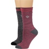 image:imageColumbia Womens Fleece Lined Thermal Fleece Lined Crew Socks 2PackBright GeraniumBlack