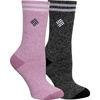 image:imageColumbia Womens Fleece Lined Thermal Fleece Lined Crew Socks 2PackMinuetBlack