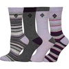 image:imageColumbia Womens Striped Crew Socks 4packPurple StripeGrey