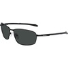 image:imageColumbia mens Fir Ridge Rectangular SunglassesShiny BlackSolid Green Lens