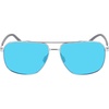 Shiny Silver/Blue Revo Lens