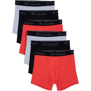 image:imageColumbia Amazon Exclusive 6 Pack Performance Boxer BriefBlood OrangeBlackCool Grey