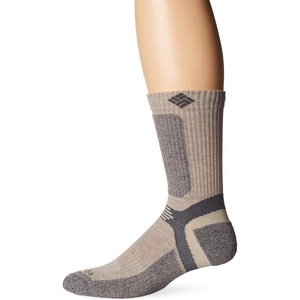 image:imageColumbia Mens 1 Pack Premium Hiking Crew SocksKhaki1