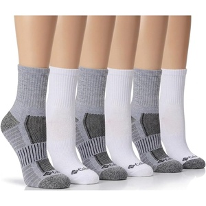 image:imageColumbia Mens Athletic Cushioned Arch Support No Show Socks MultipackGreyWhite 6 Pairs