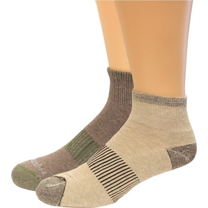 image:imageColumbia Mens Balance Point Walking  Quarter 2PackKhakiBrown 4 Pairs