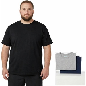 image:imageColumbia Mens Big amp Tall Cotton Stretch Crew Neck TeeBlackLite Heather GreyNavy