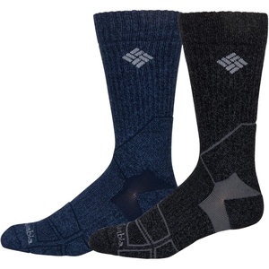 image:imageColumbia Mens Medium Weight Hiking Crew Socks 2PackNavyCharcoal