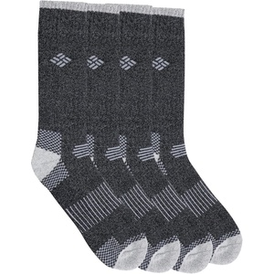 image:imageColumbia Mens Moisture Control Basic Crew 4PackBlackGrey 4 Pairs