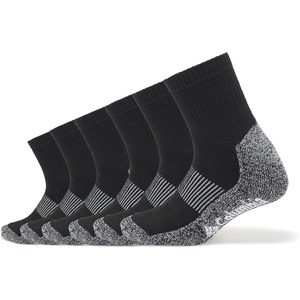 image:imageColumbia Mens Moisture Control Quarter Crew Socks 6PackBlack 6 Pairs