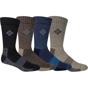 image:imageColumbia Mens Original Moisture Control Crew Socks MultipackBlackBrownNavyKhaki 4 Pairs