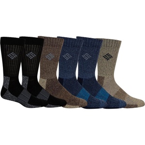 image:imageColumbia Mens Original Moisture Control Crew Socks MultipackKhakiNavyBrownBlack 6 Pairs