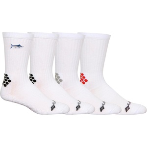 image:imageColumbia Mens Pfg Performance Fishing Gear Crew Socks With Embroidered Detail MultipackWhite 4 Pairs