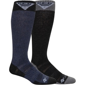 image:imageColumbia Mens Pfg Performance Fishing Gear Over the Calf Wader Gear Socks MultipackCollegiate NavyCharcoal 2 Pairs