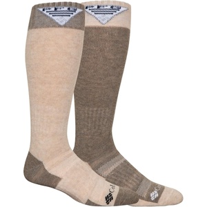 image:imageColumbia Mens Pfg Performance Fishing Gear Over the Calf Wader Gear Socks MultipackKhakiBrown 2 Pairs