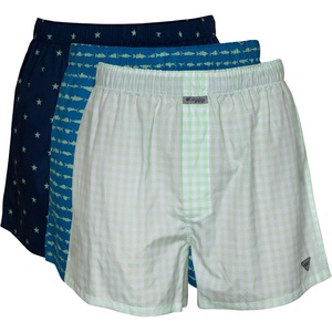 image:imageColumbia Mens Pfg Woven Boxer Short 3 PackBlueNavyLt Green