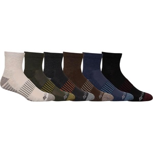 image:imageColumbia Mens Quarter Cushioned Arch Support Socks 6PackBeigeStoneCharcoalBrownBlueBlack 6 Pairs