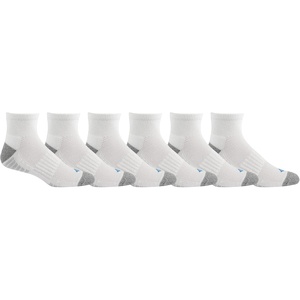 image:imageColumbia Mens Quarter Cushioned Arch Support Socks 6PackWhiteColumbia Grey 6 Pairs
