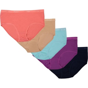 image:imageColumbia Womens 4way Stretch Cotton Brief 5packNavyPinkNudeBluePurple