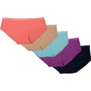 image:imageColumbia Womens 4way Stretch Cotton Hipster 5packNavyPinkNudeBluePurple