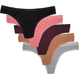 image:imageColumbia Womens 4way Stretch Cotton Thong 5packBlackHeather GreyCamel BrownMoon VistaAgave Pink